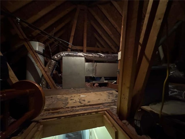 view of attic