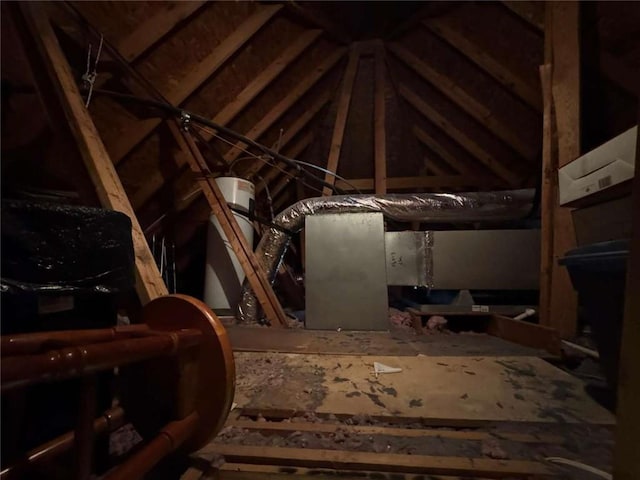 view of attic