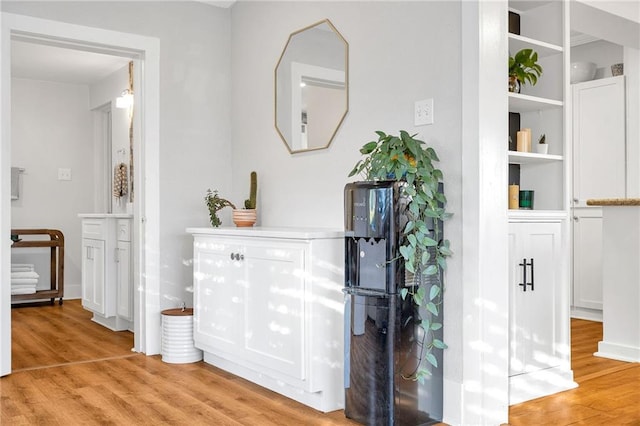 interior space with hardwood / wood-style floors