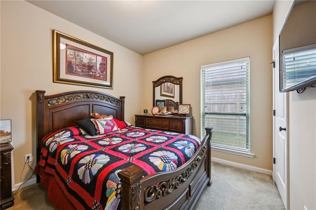 bedroom featuring carpet