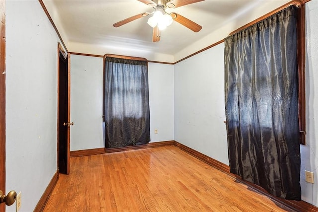 243335 Ursulines Ave, New Orleans, LA 70119 - spare room featuring ceiling fan and light hardwood / wood-style flooring