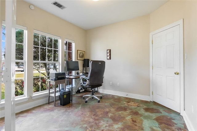 office featuring concrete floors