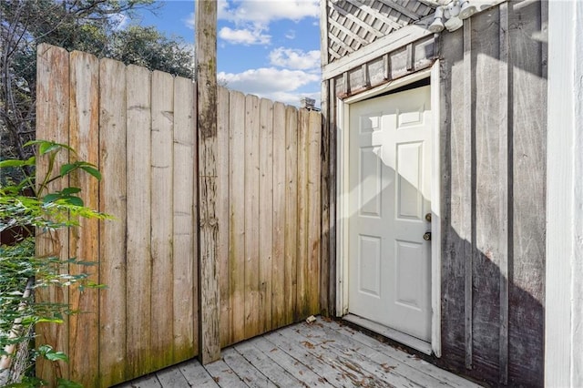 view of doorway to property