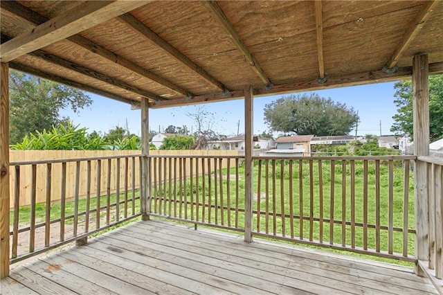 view of wooden terrace