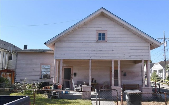 view of rear view of property