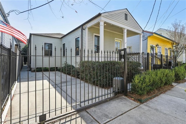 exterior space with a porch