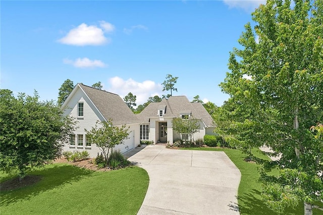 view of front of house with a front yard