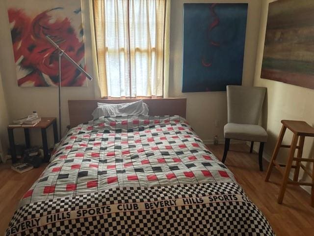 bedroom featuring light hardwood / wood-style floors