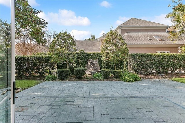 view of patio / terrace featuring a fenced backyard