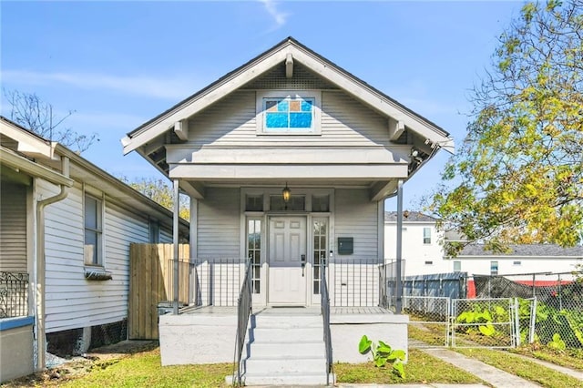 bungalow-style house featuring a porch