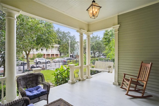 view of patio / terrace with a porch