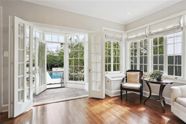 sunroom with french doors and plenty of natural light