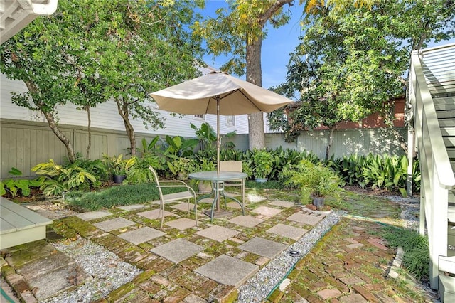 view of patio / terrace with a fenced backyard