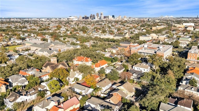 aerial view with a residential view