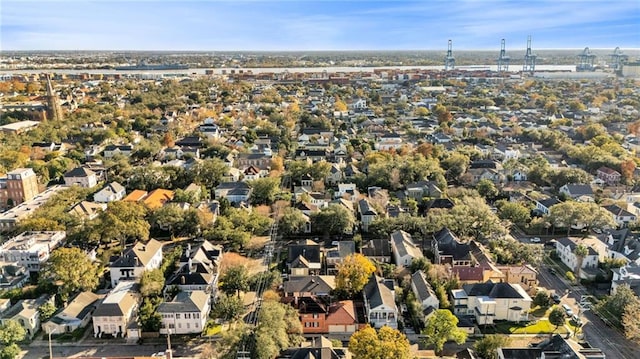 drone / aerial view with a residential view