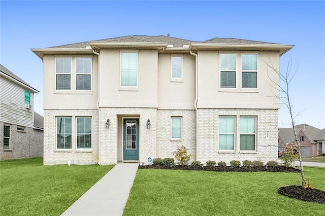 view of front of house with a front yard