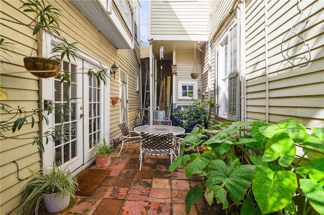 view of patio with french doors