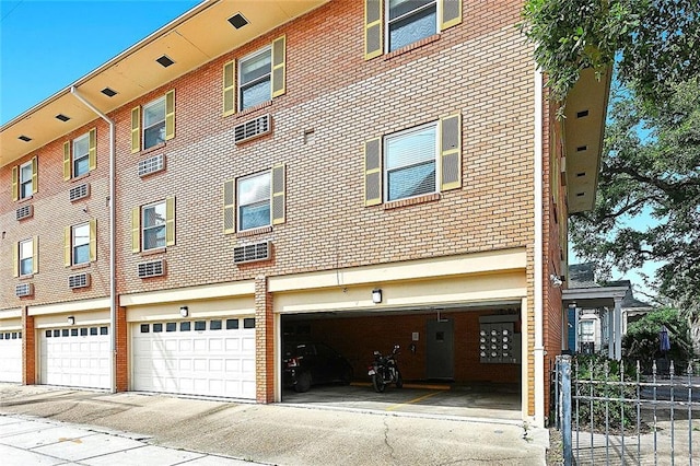 view of property with a garage