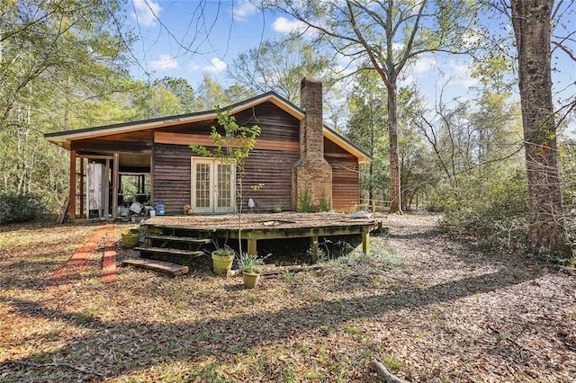 exterior space with french doors