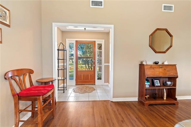 entryway featuring light wood-type flooring