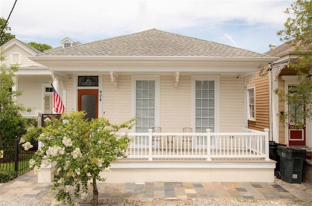 exterior space featuring covered porch