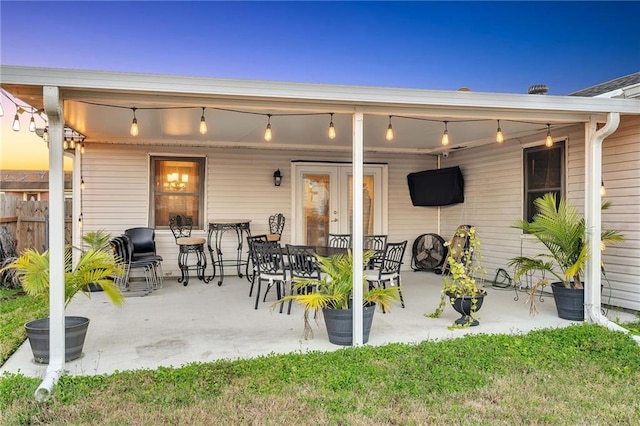 rear view of property with a patio