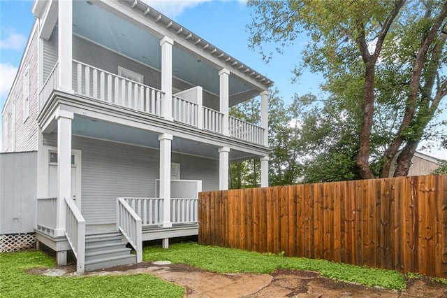 exterior space with a balcony