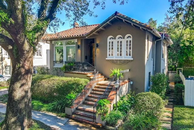 view of mediterranean / spanish house