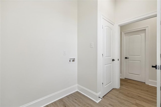 corridor featuring light wood-type flooring