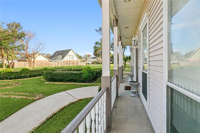 view of patio / terrace with a porch