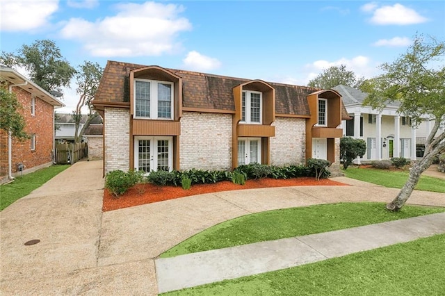 view of front of property featuring french doors