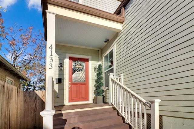 view of entrance to property