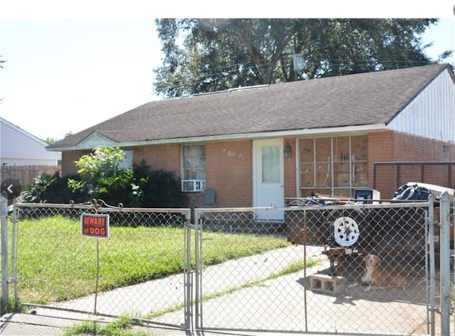 view of front of home with a front yard