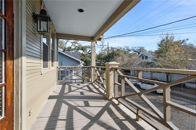 balcony with covered porch