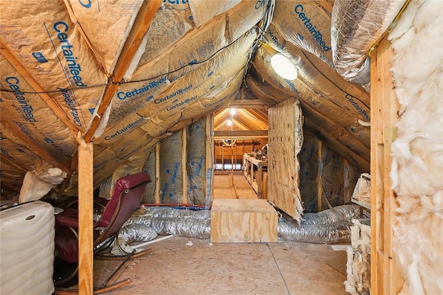 view of attic