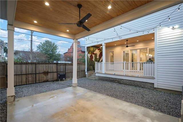 201 S Cortez St, New Orleans, LA 70119 - view of patio with ceiling fan