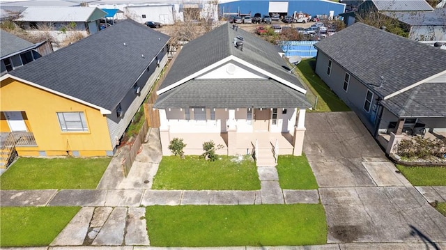 drone / aerial view featuring a residential view