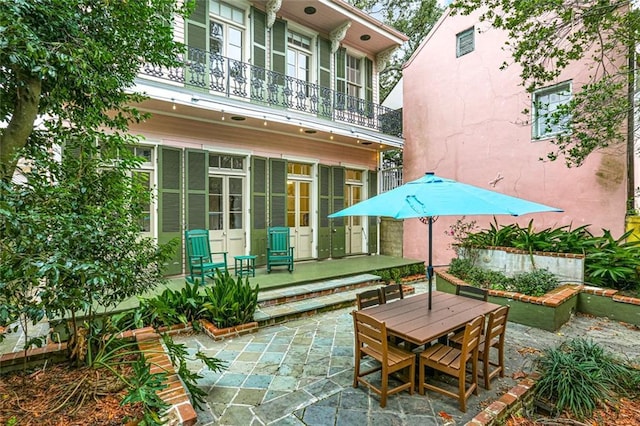 view of patio / terrace featuring a balcony