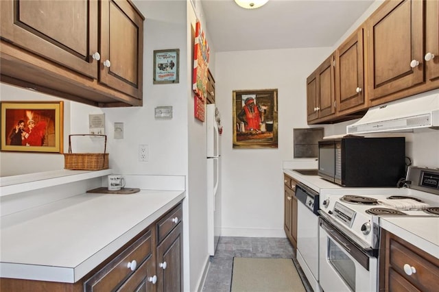 kitchen featuring white appliances