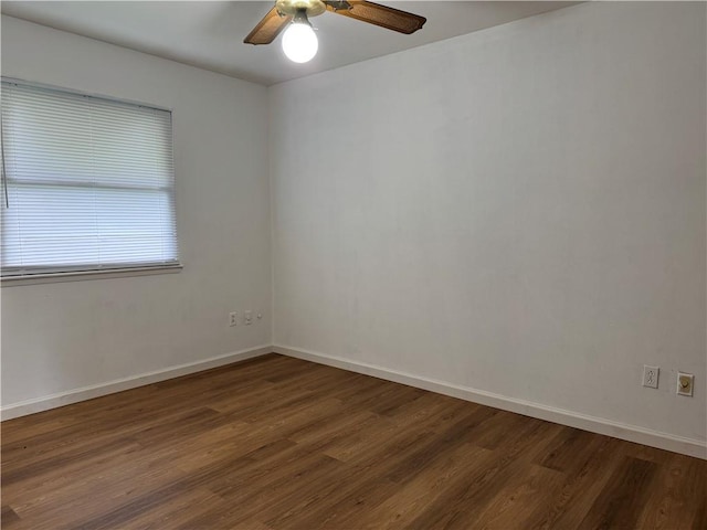 756 Mystic Ave, Gretna, LA 70056 - unfurnished room featuring baseboards, wood finished floors, and ceiling fan