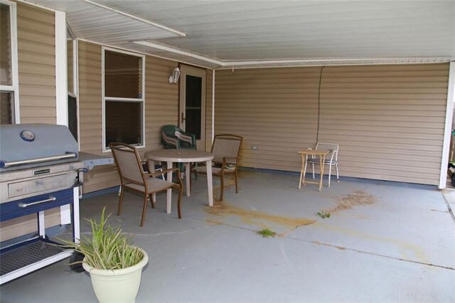 view of patio with grilling area