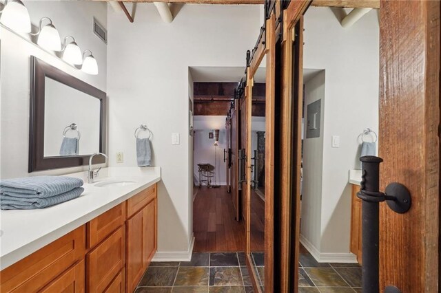 bathroom with vanity