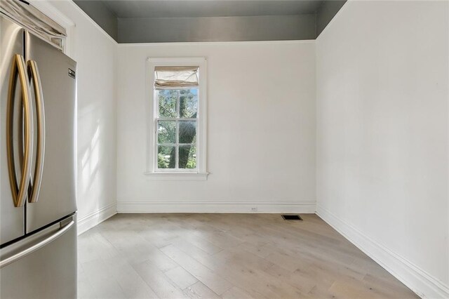 interior space with light hardwood / wood-style flooring