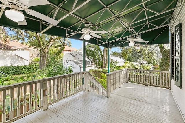 7917 Sycamore St, New Orleans, LA 70118 - deck featuring ceiling fan