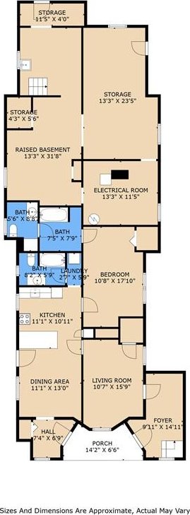 7917 Sycamore St, New Orleans, LA 70118 - home floor plan