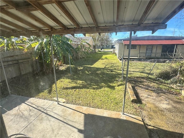 view of yard with a patio