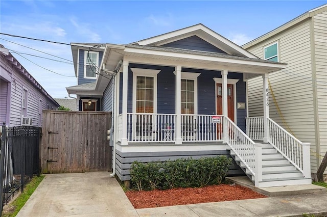 bungalow-style house with a porch