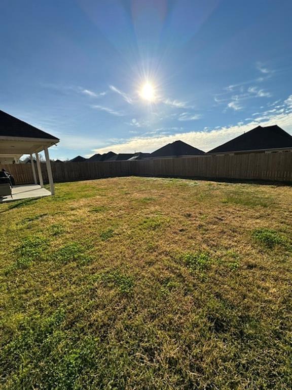 view of yard with a patio area