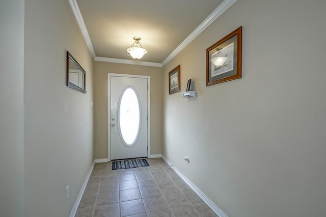 111 Judy Ct, Montz, LA 70068 - entryway with crown molding and light tile patterned floors