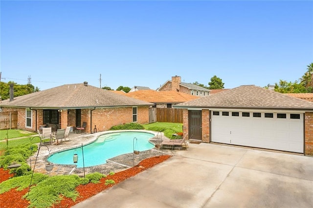 view of pool with a patio area